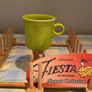 Fiestaware mug in lemongrass color. This color introduced in 2009.